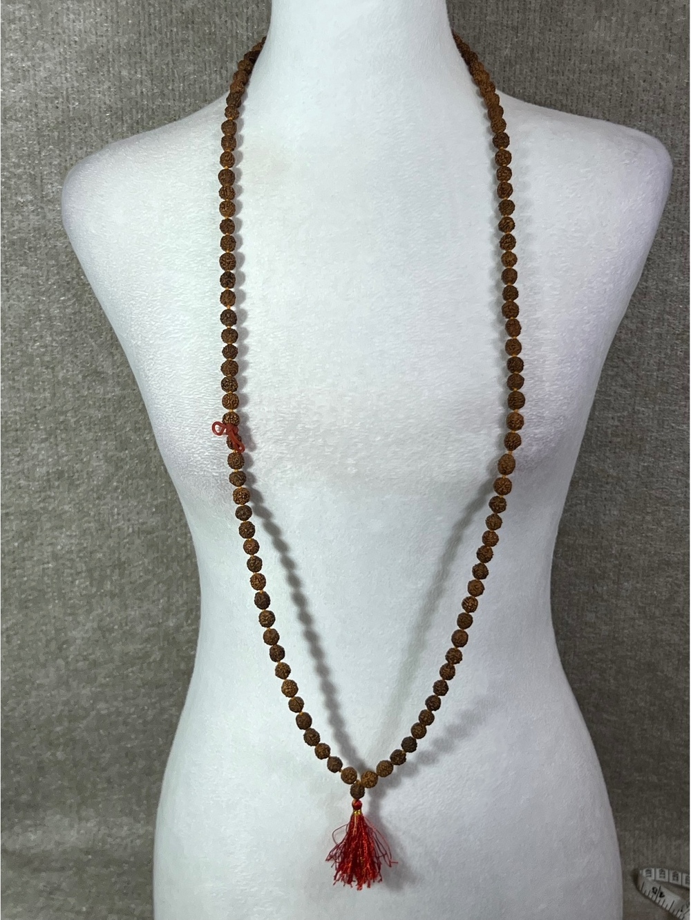 108 Bead Rudraksha Mala Prayer Meditation Necklace Natural Seed Beads